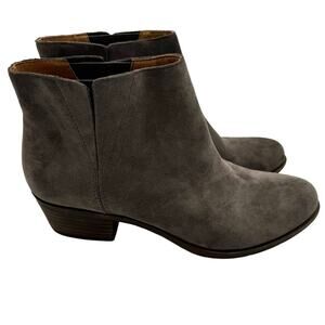 Lucky Brand Benissa Leather Ankle CottageCore Casual Versatile Booties Gray 9